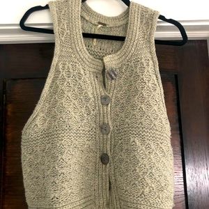 Free people knit cropped sweater vest